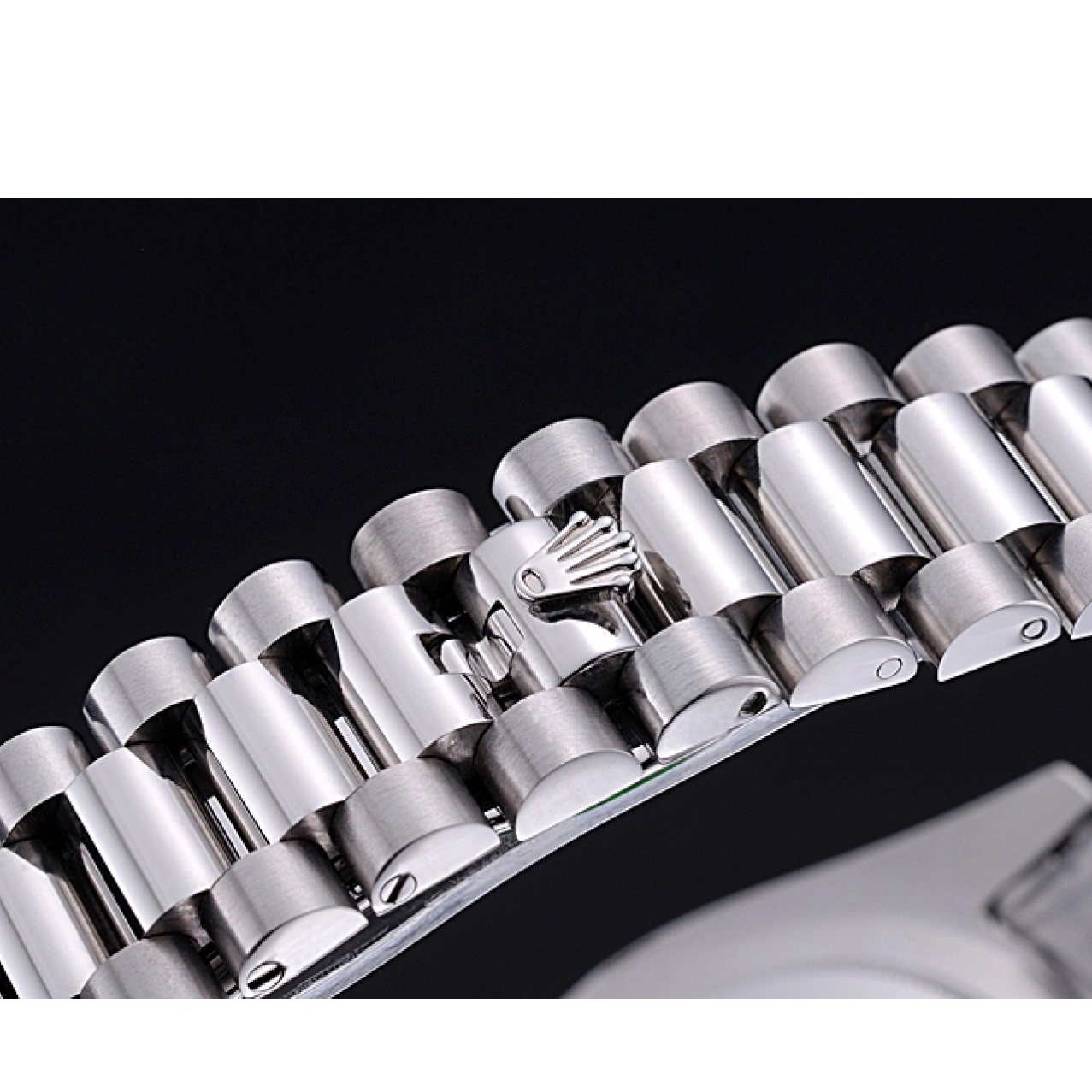 Best AAA Replica Sites Dial Steel Rolex Day-Date White Bracelet Stainless 622547 0527